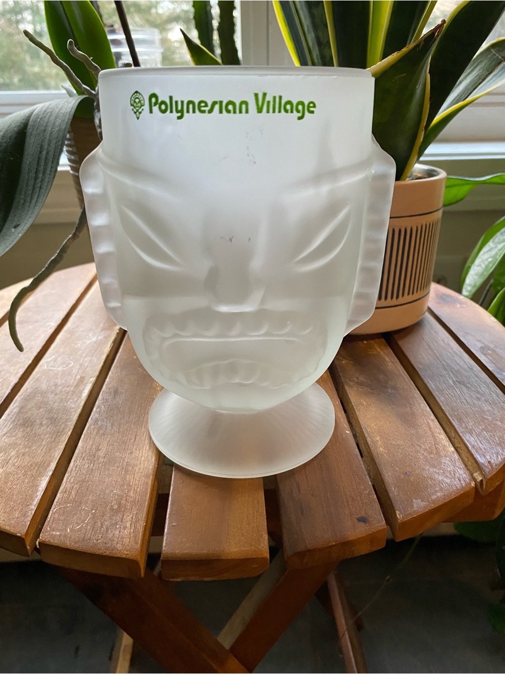 Vintage 1970 Walt Disney World Polynesian Village Frosted Tiki Glasses- - Picture 4 of 7